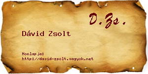Dávid Zsolt névjegykártya