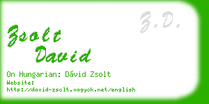 zsolt david business card